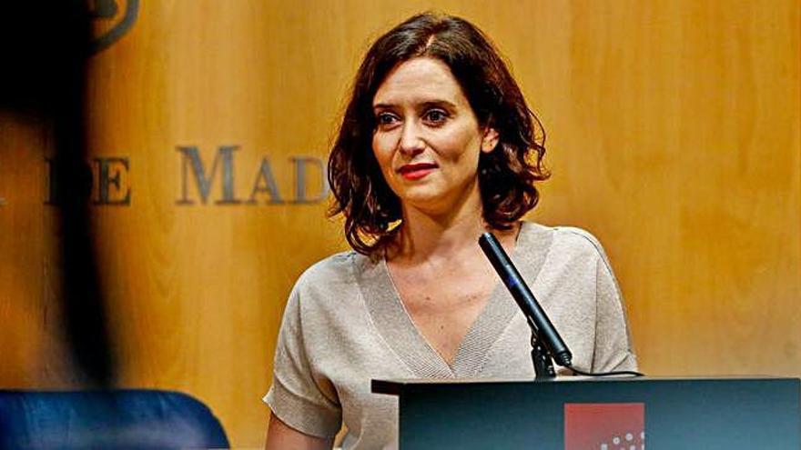 La candidata a la Presidència de la Comunitat de Madrid, Isabel Díaz Ayuso.