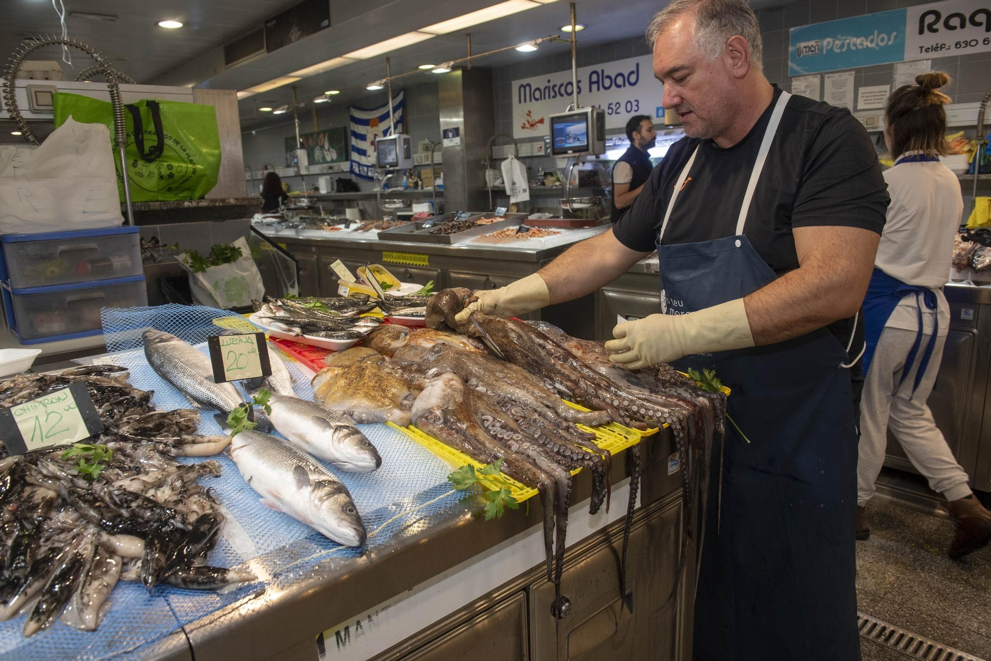 El pulpo gallego vuelve a los mercados de A Coruña tras tres meses de veda
