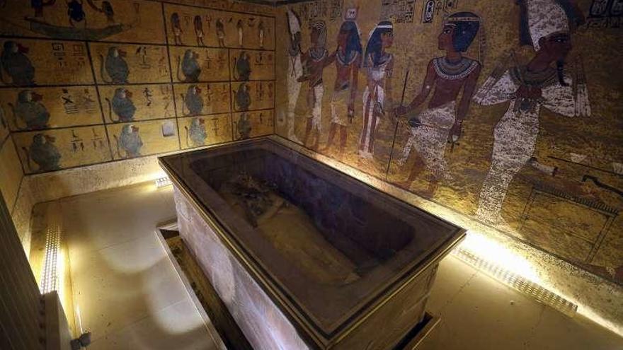 Cámara funeraria de Tutankamón, en el Valle de los Reyes. // Efe