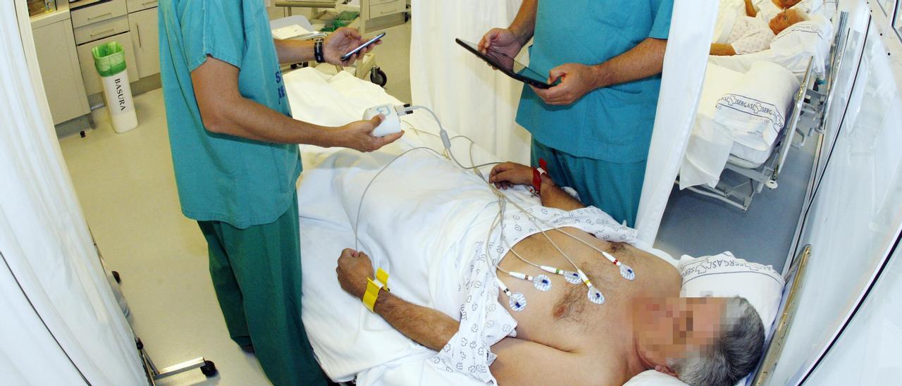 Un paciente cardiovascular, durante una prueba.