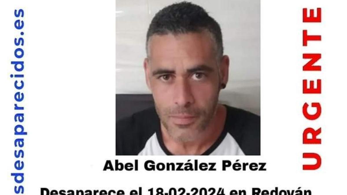 Cartel de alerta de Abel González Pérez