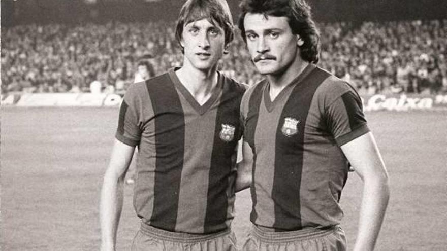 El alicantino con Cruyff en 1978.