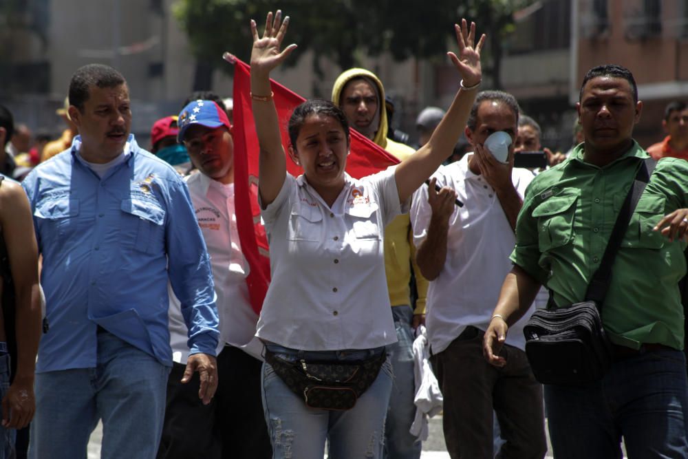 Incidentes en la marcha opositora en Venezuela