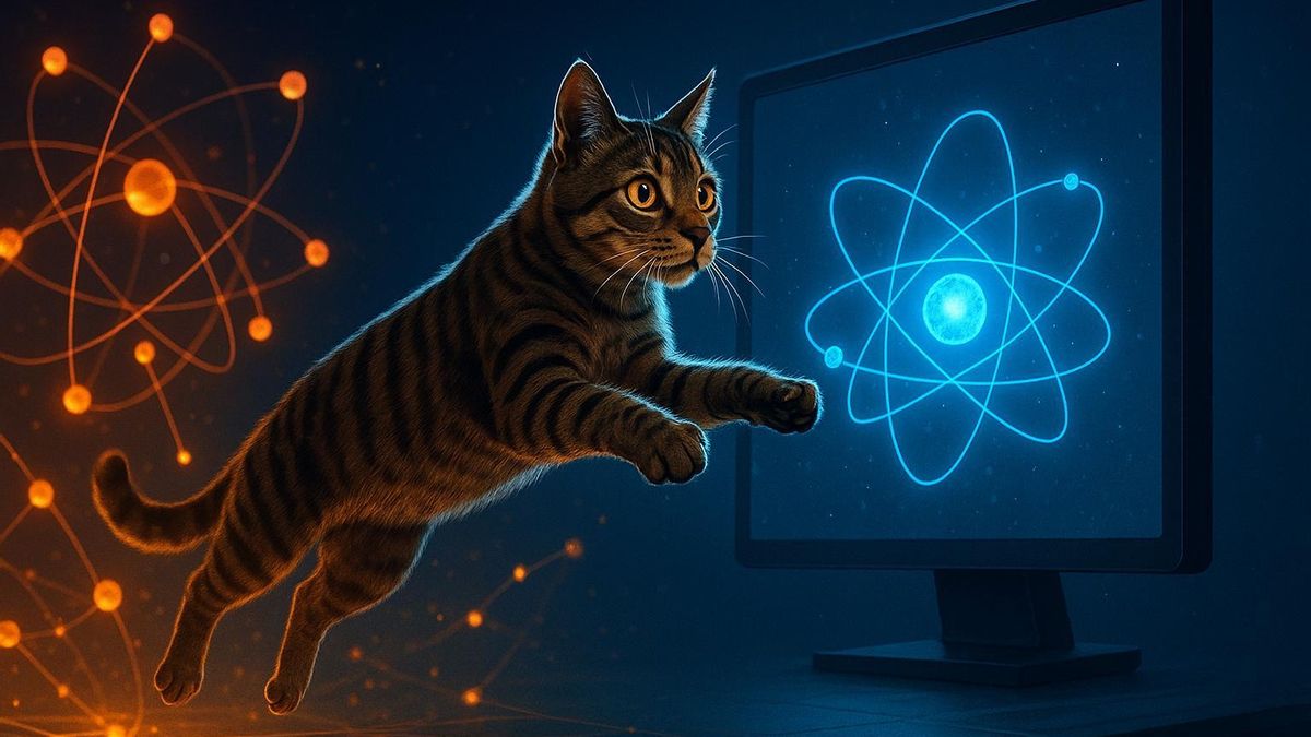 El gato de Schrödinger salta a la pantalla atómica