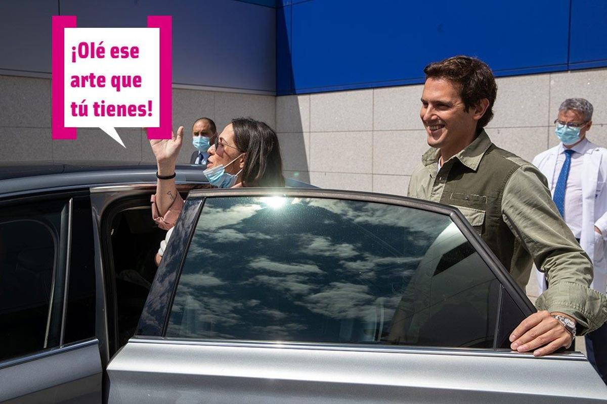 Malú y Albert Rivera entrando en el coche