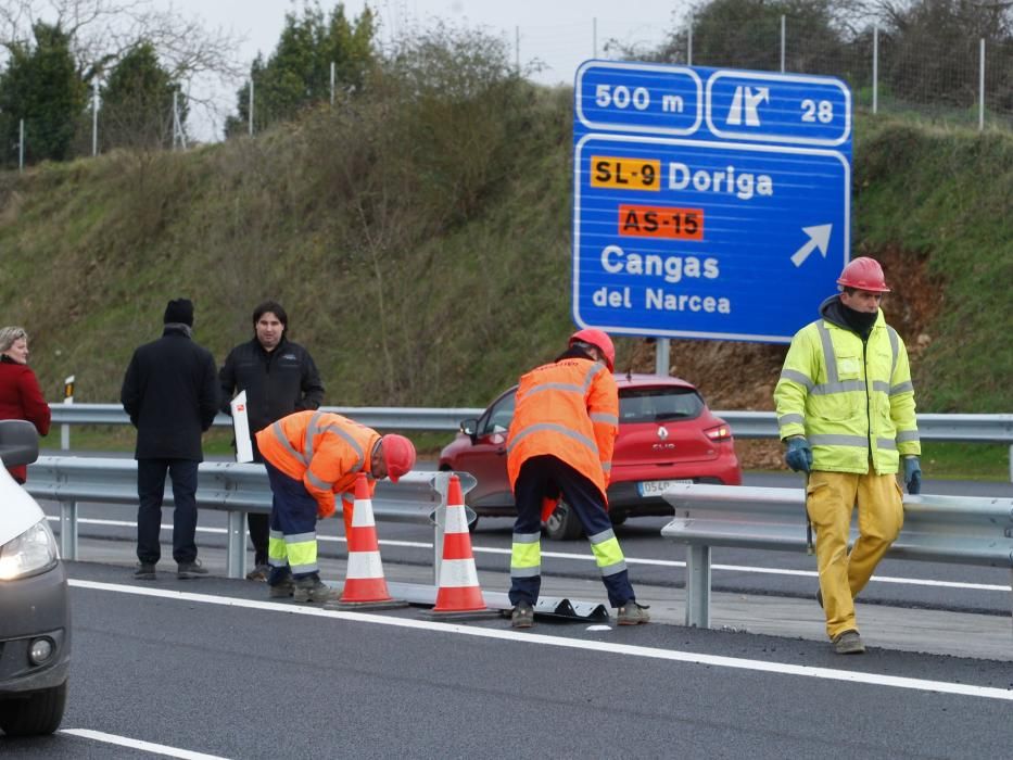 De la Serna y Javier Fernández acuden a la apertura del tramo de autovía A-63 entre La Doriga y Cornellana