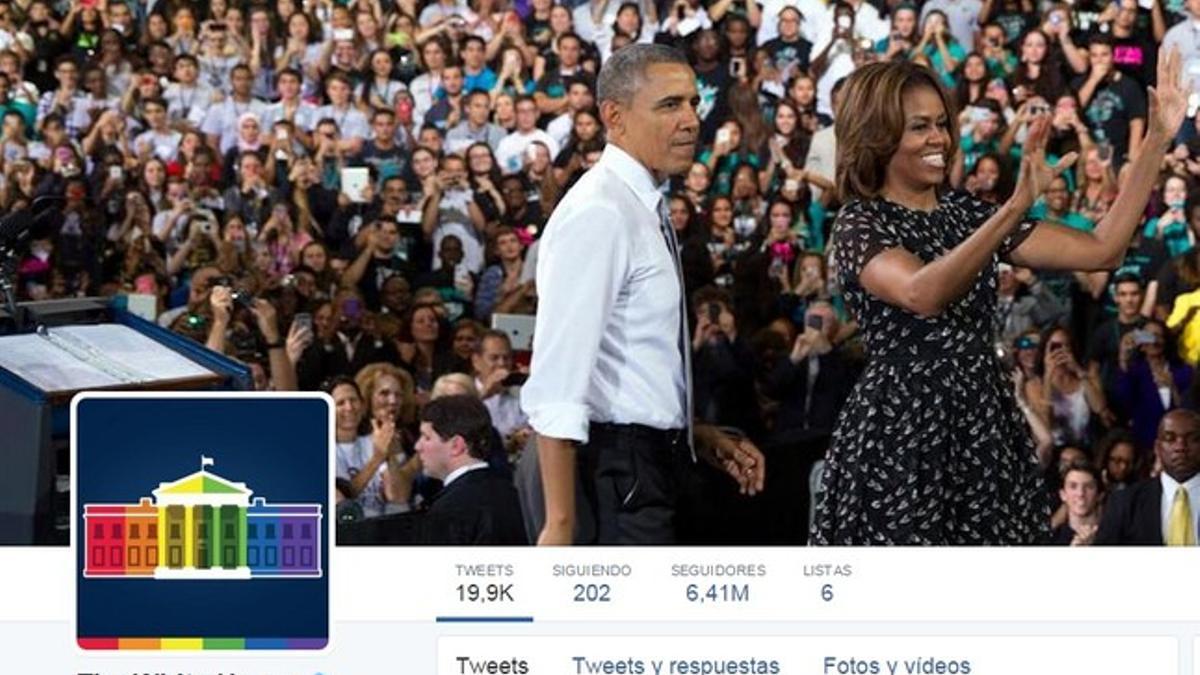 La cabecera y el avatar de la cuenta de Twitter de la Casa Blanca.