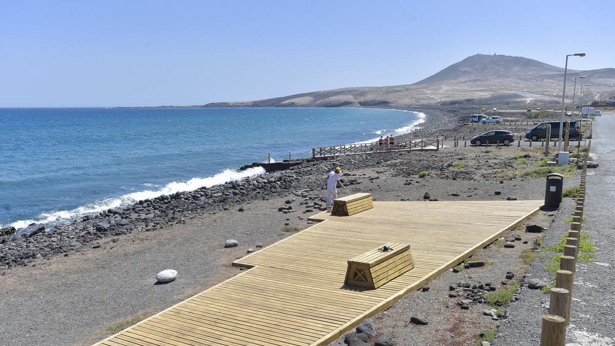 Imagen de la playa de Vargas, en el litoral del municipio de Agüimes.