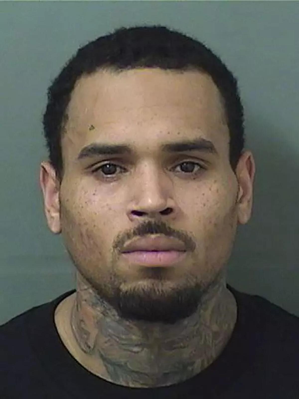 Retrato policial de Chris Brown.