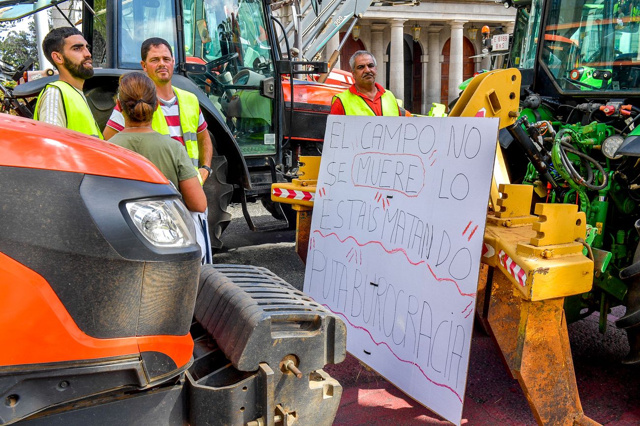 Tractorada del sector primario en Las Palmas de Gran Canaria (21/02/24)