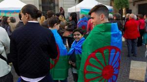 Acto conmemorativo del Día Internacional del Pueblo Gitano en Barcelona, en 2018