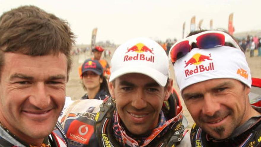 Cyril Despress (d), Ruben Faria (c) Marc Coma (i).