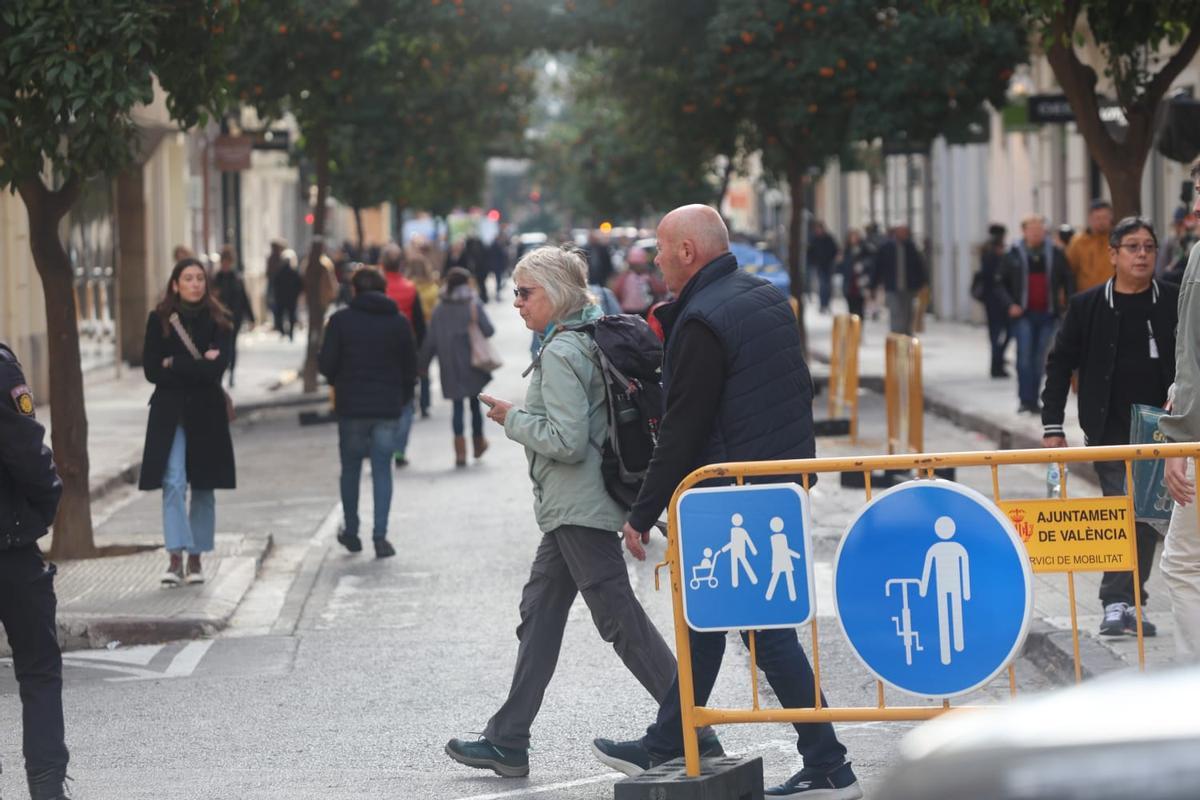 Cierran al tráfico la calle Jorge Juan