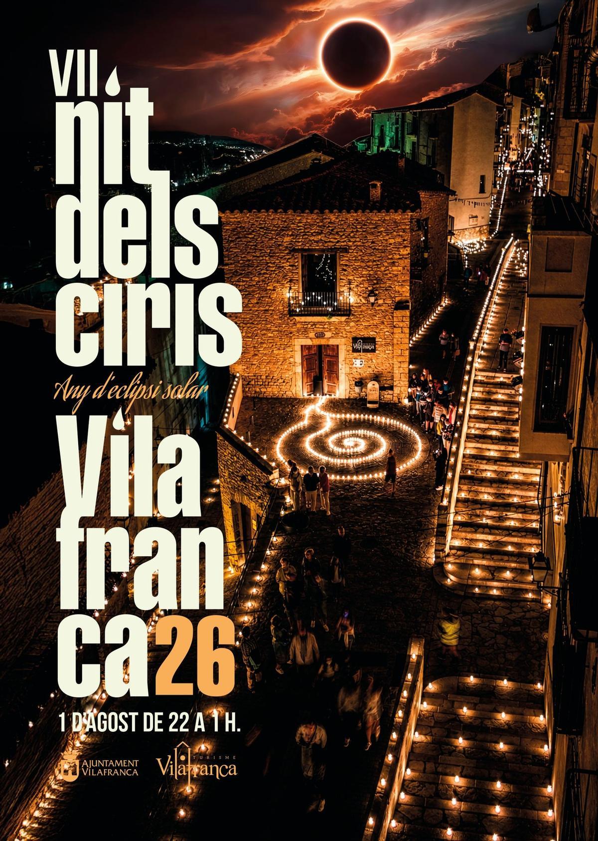 Cartell anunciador de la setena edició de la Nit dels Ciris Vilafranca.