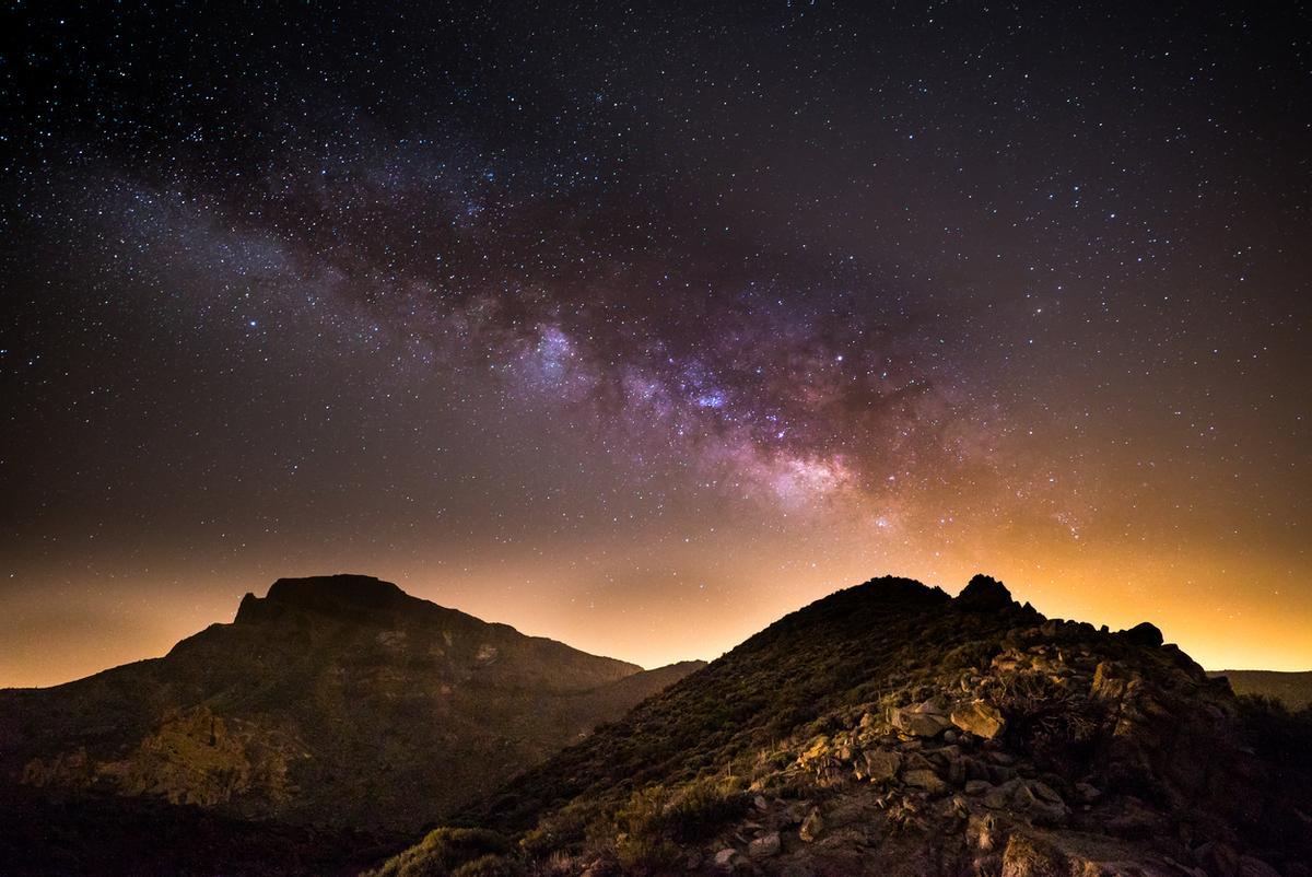 El cielo estrellado sobre el Teide