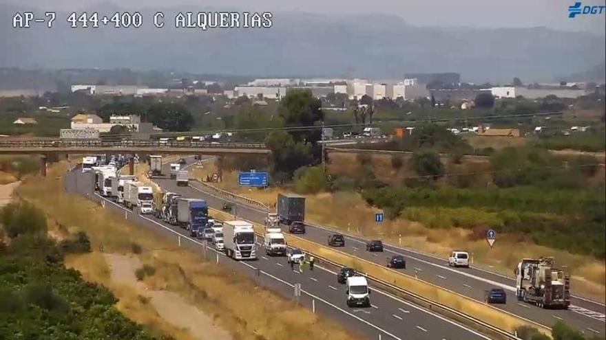 Accidente en la AP-7 en Les Alqueries