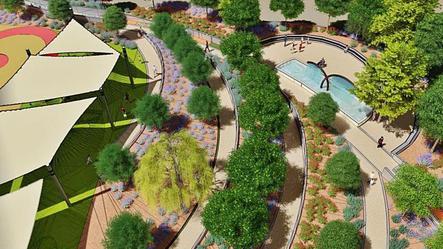 Imagen virtual de cómo será el futuro parque inclusivo.