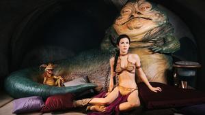 La princesa Leia, esclavizada por el impresentable Jabba, en la versión que provocadoramente exhibe el Museo de Madame Tussauds de Londres.