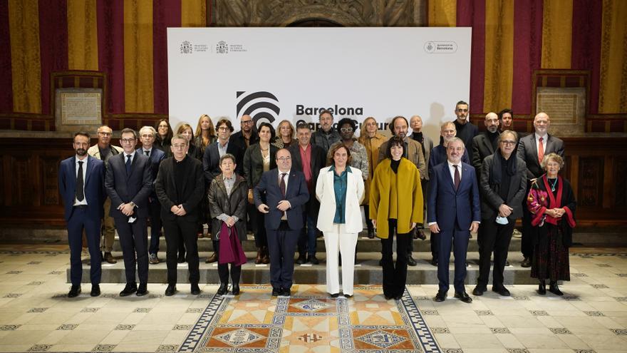 Acto de firma el convenio de cocapitalidad cultural y científica de Barcelona.