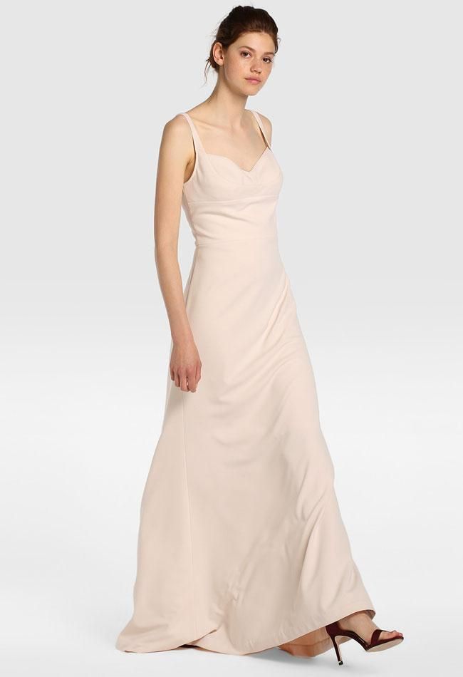 Vera Wang for Tintoretto: vestido liso nude