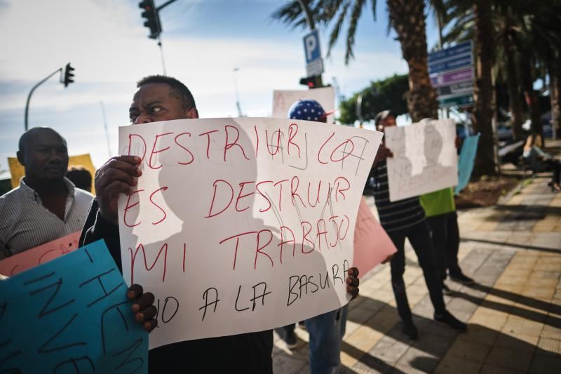 Protesta de africanos en Tenerife