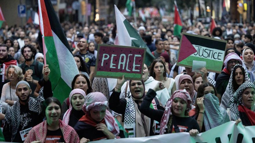 Manifestación por Palestina en Barcelona