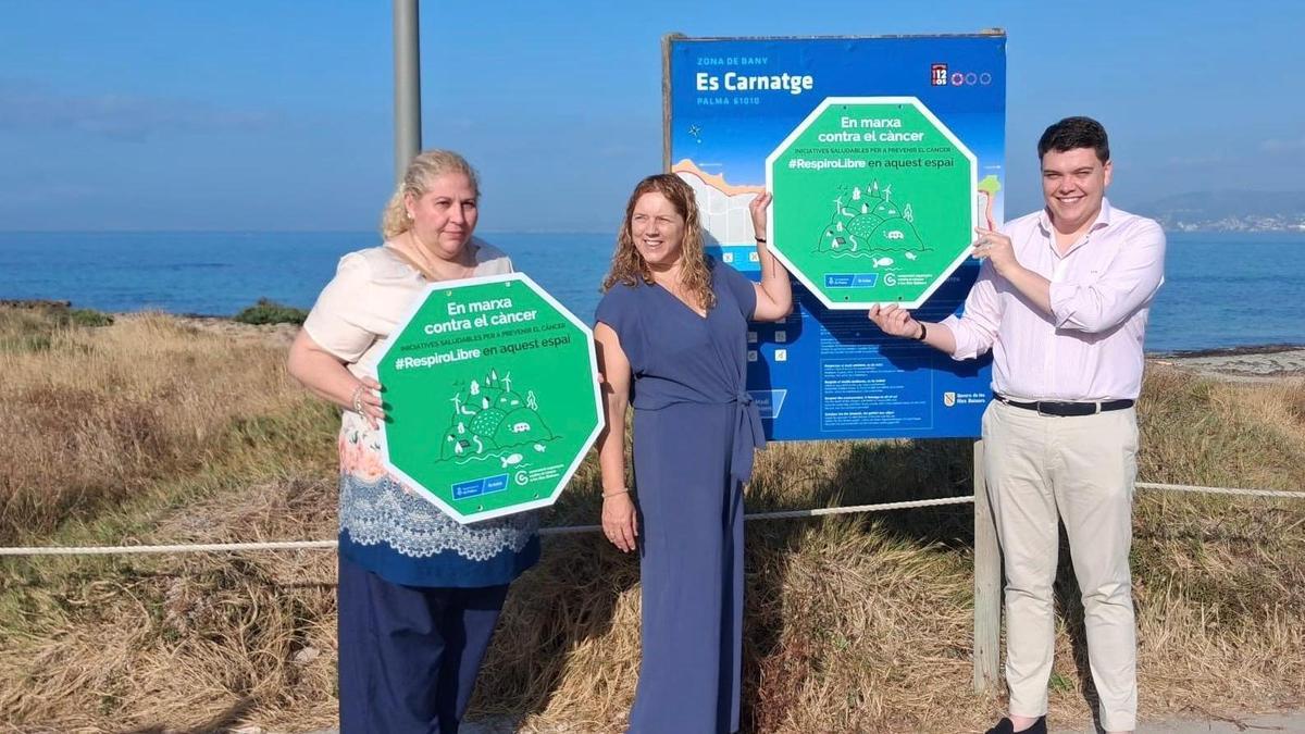 Presentación en es Carnatge de las seis playas de Palma libres de humo.