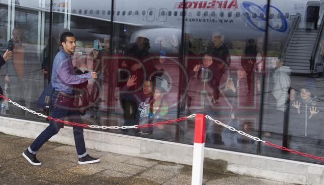 La lluvia recibió al Barça en Hondarribia