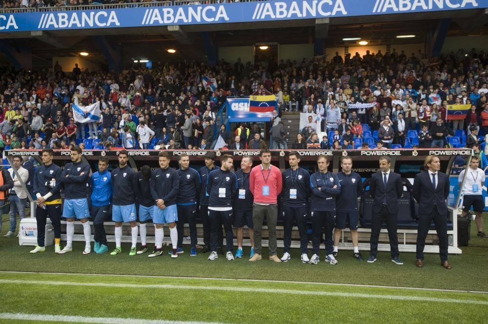 Gran ambiente en el Galicia-Venezuela de Riazor