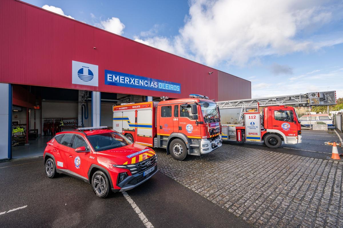Instalaciones del Servizo Municipal de Emerxencias del Concello de Oleiros en el polígono de Iñás.