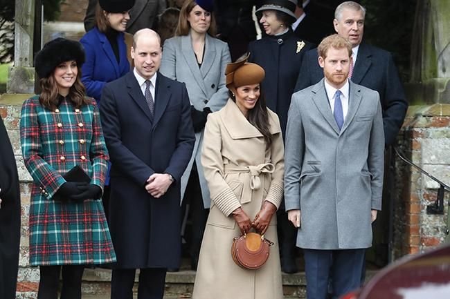 Meghan Markle y Kate Middleton en la Iglesia de Santa María Magdalena, en Sandringham