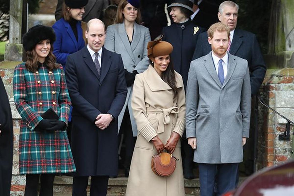 Meghan Markle y Kate Middleton en la Iglesia de Santa María Magdalena, en Sandringham