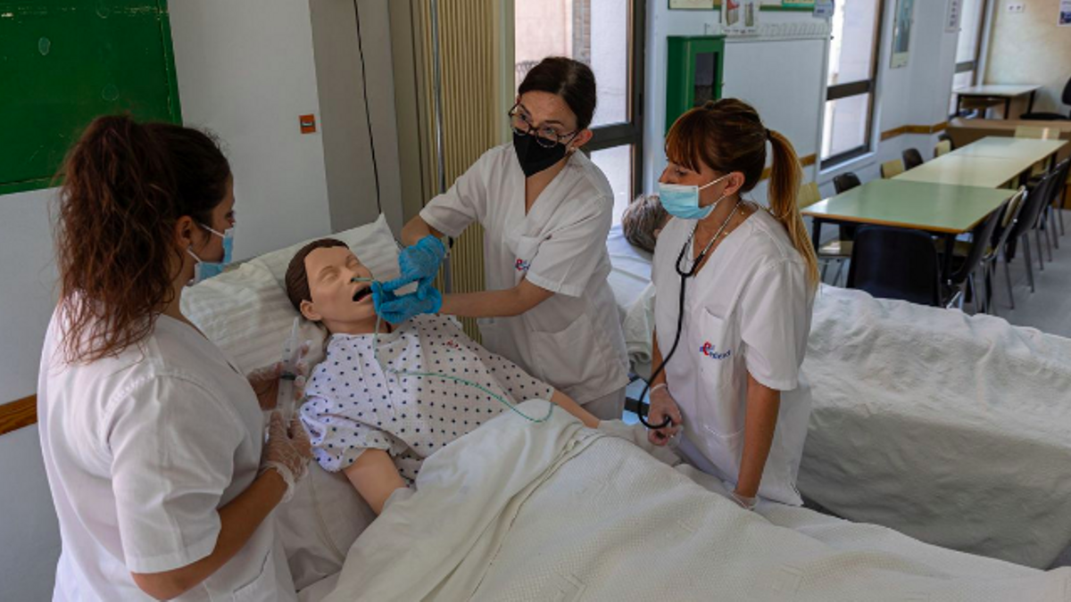 Alumnas de FP, en una escuela de Barcelona