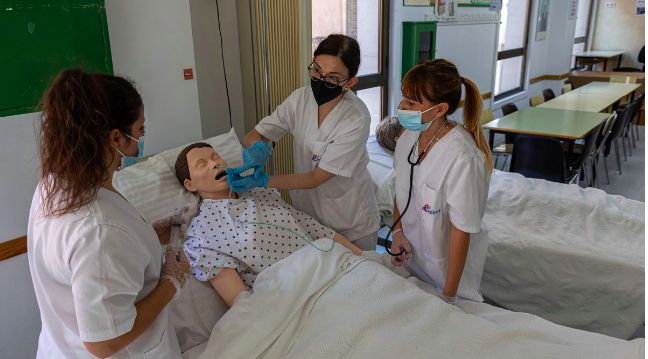 Alumnas de FP, en una escuela de Barcelona