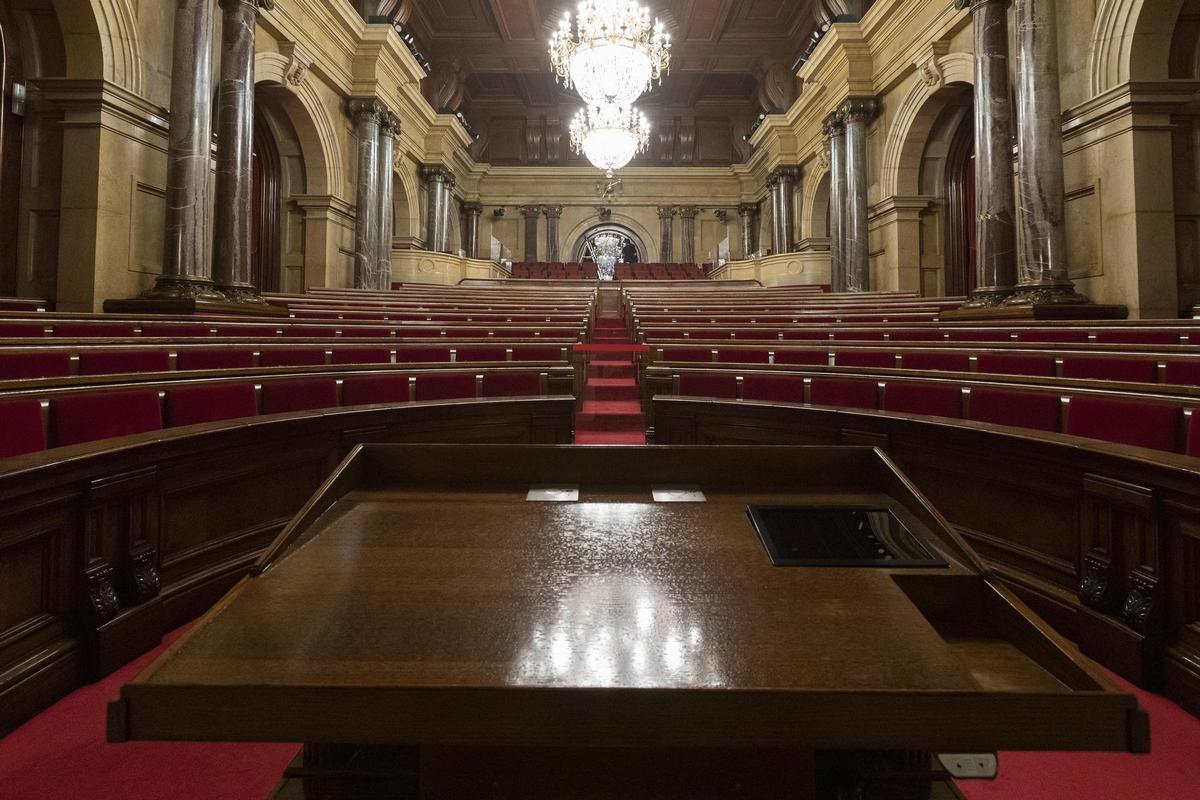 El hemiciclo del Parlament.