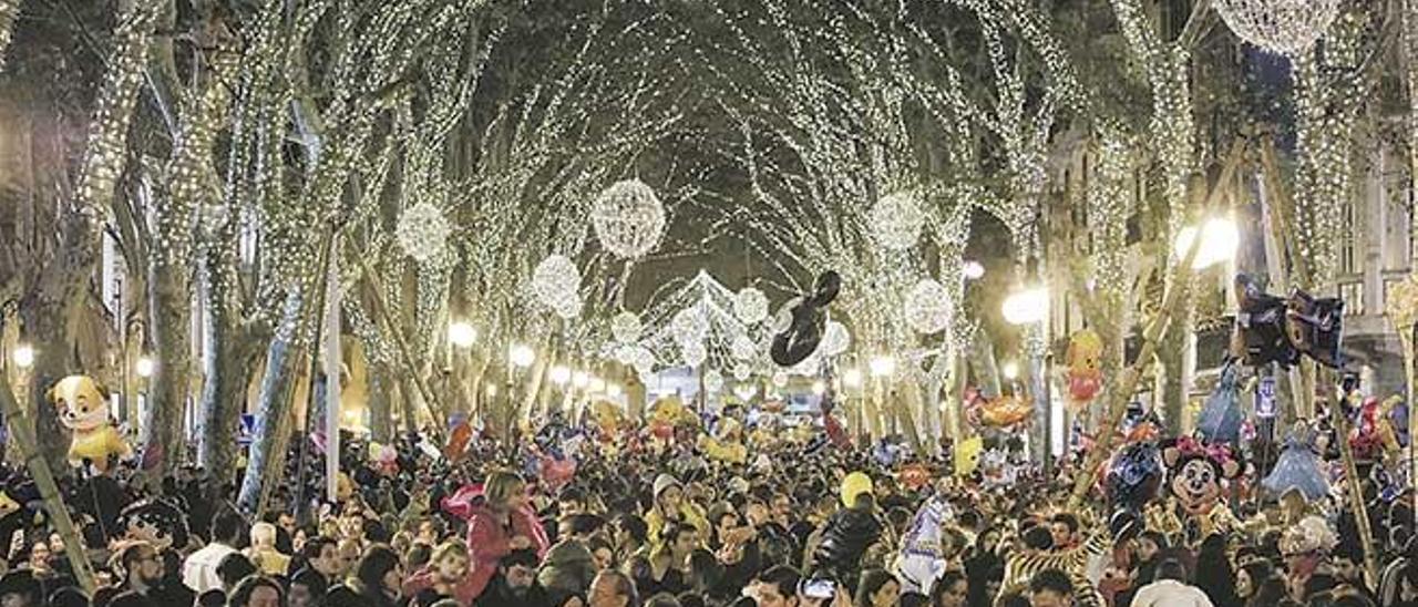 El Born, el día del encendido de las luces navideñas del pasado año, que tuvo lugar el 3 de diciembre.