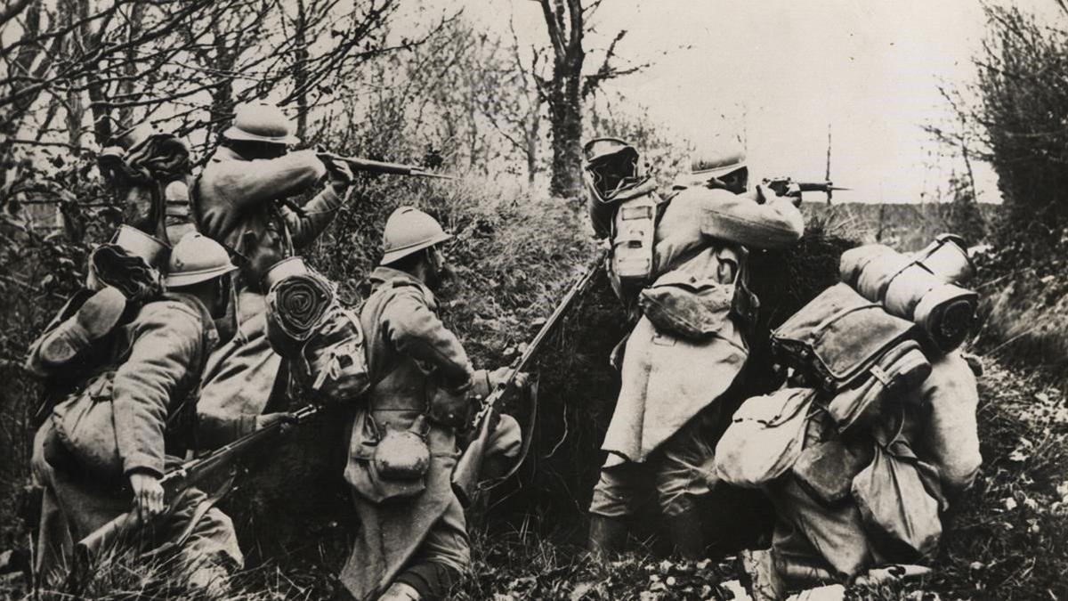 Soldados franceses en la primera guerra mundial.
