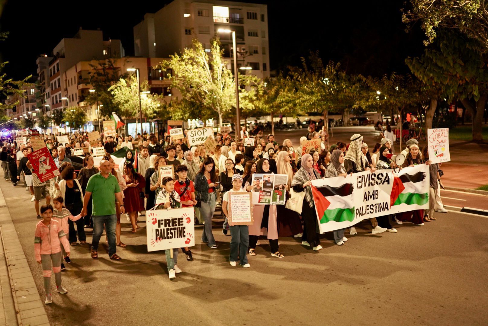 Manifestación en Ibiza en solidaridad con el pueblo palestino