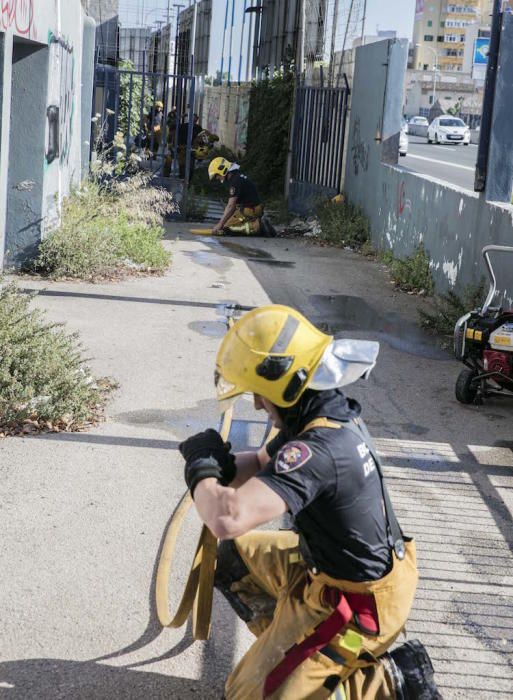 Incendio en el Estadi balear