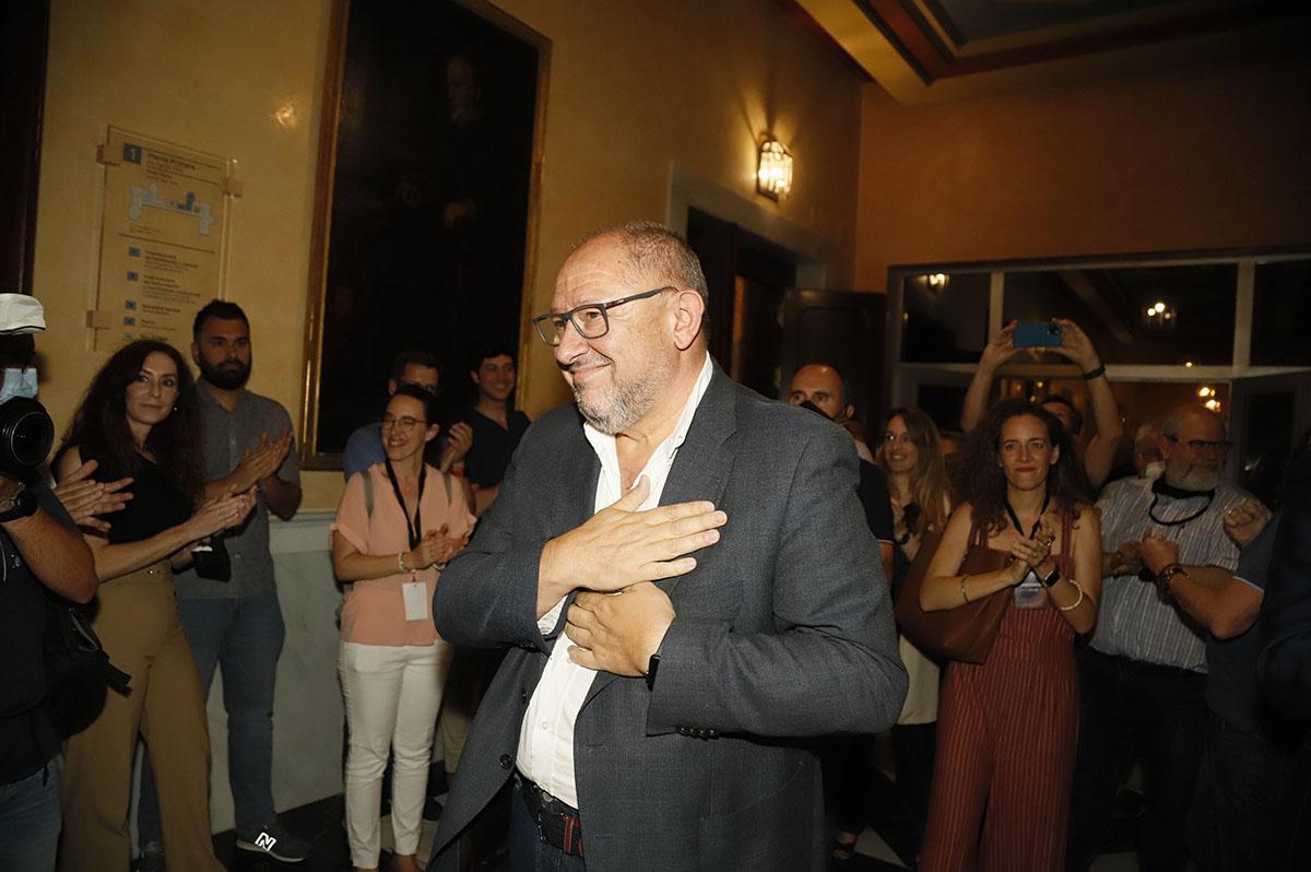 Manuel Torralbo, cuando fue elegido rector.