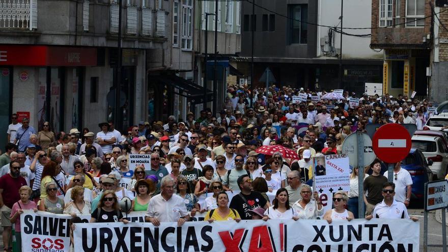 La manifestación por el PAC de Moaña, en imágenes