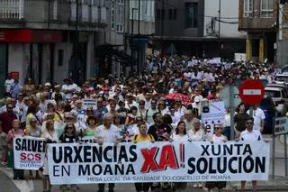 La manifestación por el PAC de Moaña, en imágenes