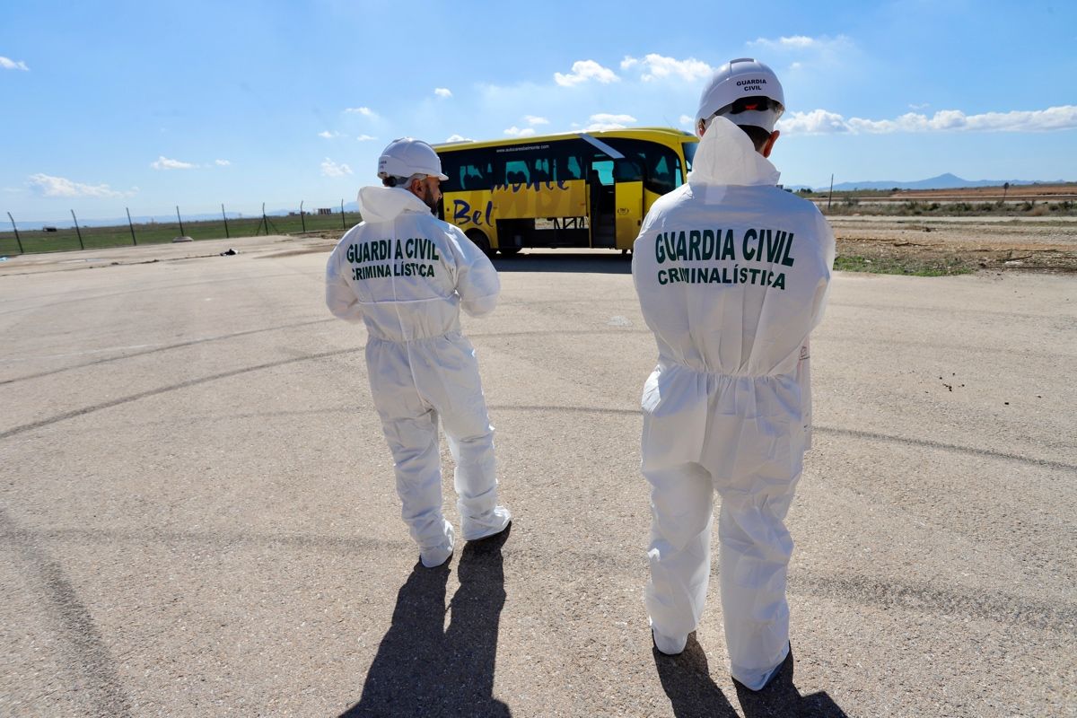 Así ha sido el simulacro de accidente aéreo en Murcia