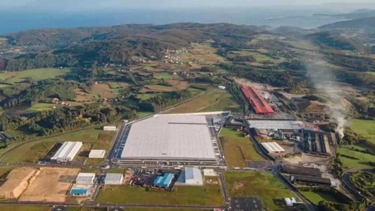 Vista aérea del polígono industrial de A Laracha.