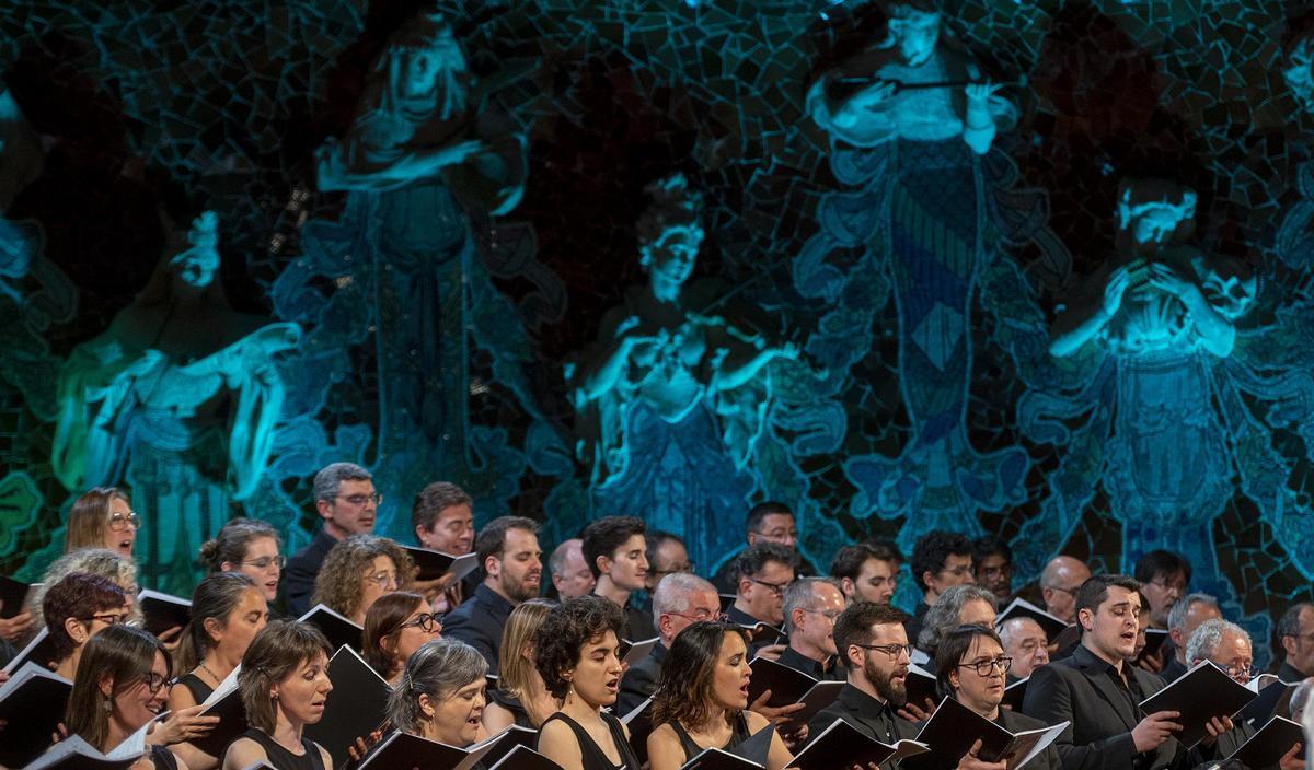 El Orfeó Gracienc, centenario este 2024, en el Palau de la Música.