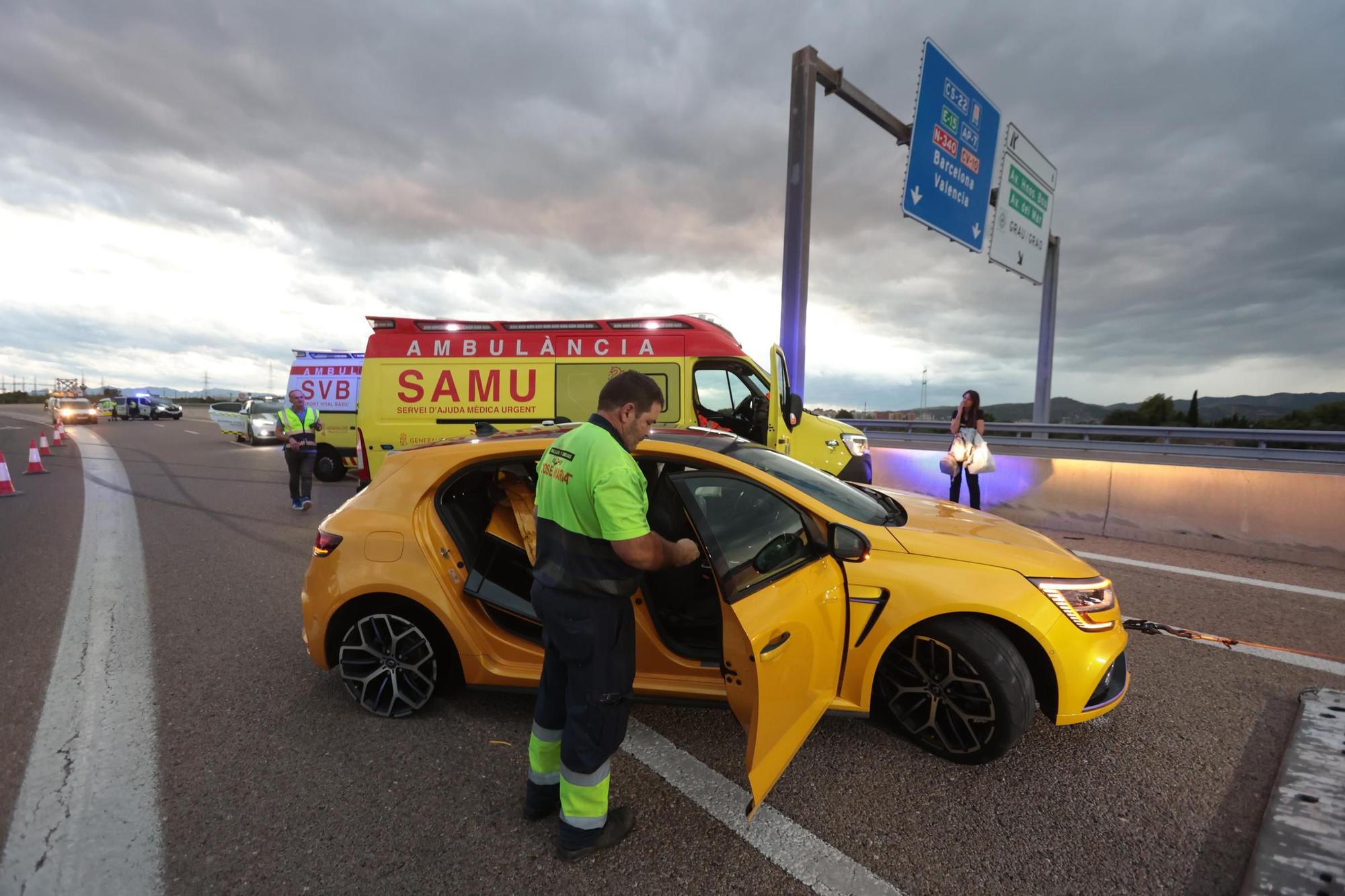 Un accidente en los accesos al Puerto de Castellón deja 2 heridos graves