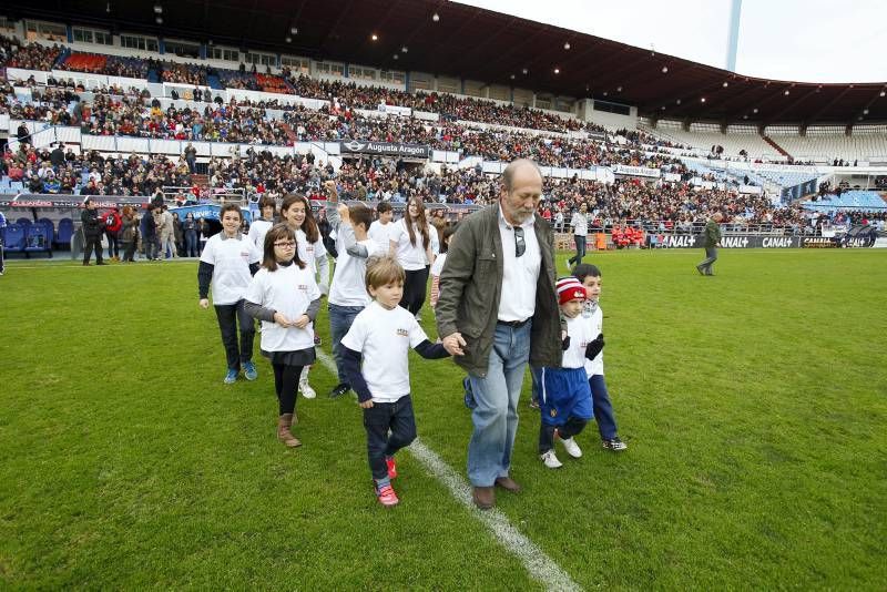 Fotogalería del partido de Aspanoa entre los veteranos del Real Zaragoza y la Real Sociedad