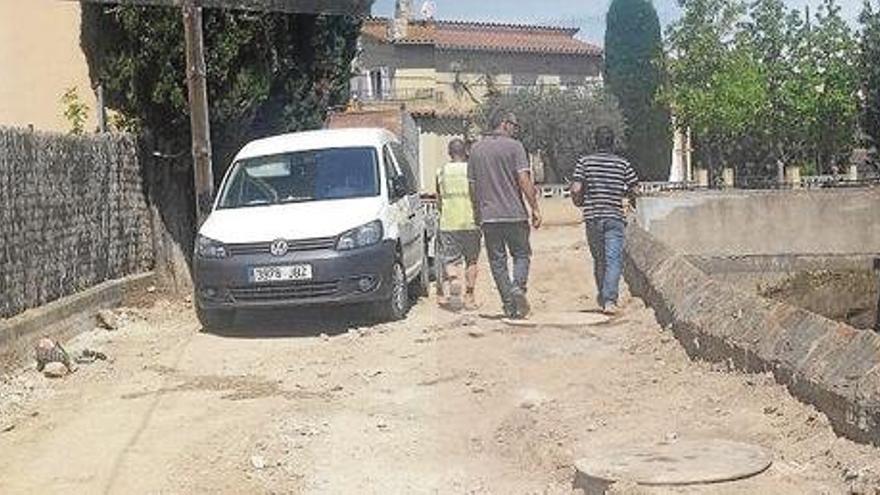 El carrer del Rec durant les obres