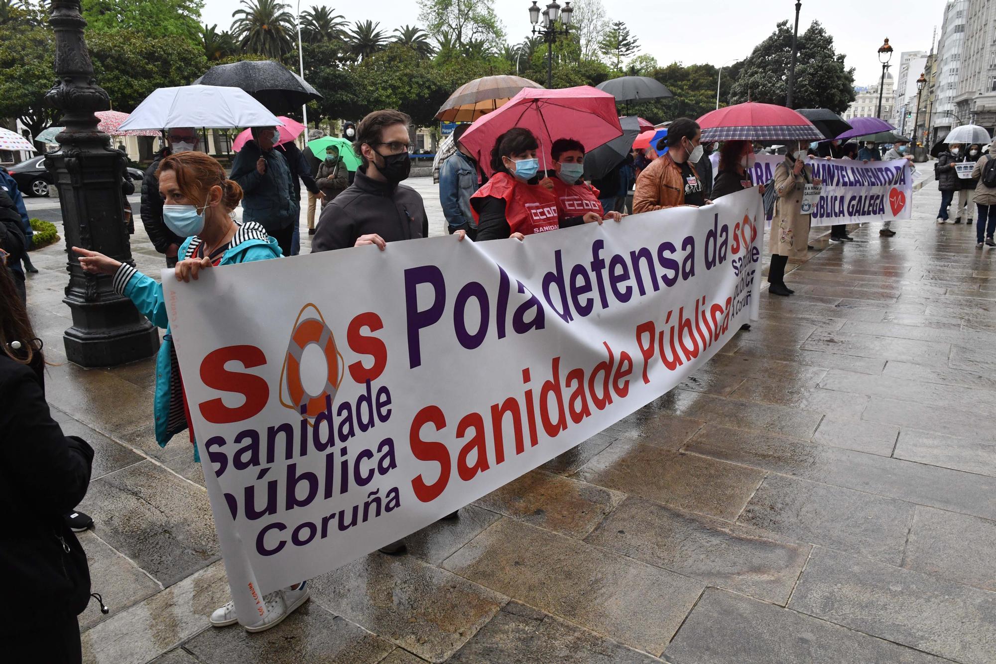 Concentración de SOS Sanidade Pública en el Obelisco