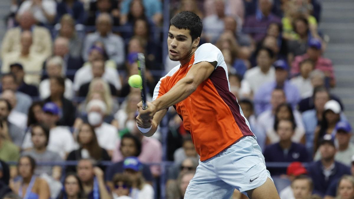 Carlos Alcaraz, durante la final del US Open